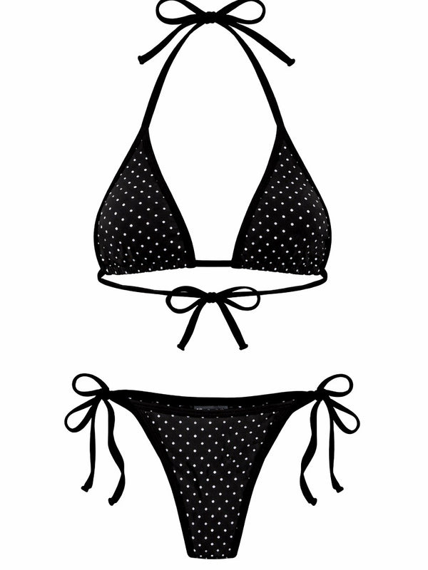 Black Polka Dot Set