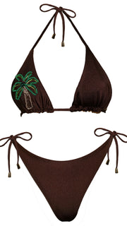 Beaded Brown Palm Tree Set