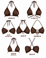 Ribbed Mocha Set by Nostalgia Swimwear – brown ribbed bikini set, handmade in Canada (photo 2)