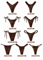 Ribbed Mocha Set by Nostalgia Swimwear – brown ribbed bikini set, handmade in Canada (photo 3)