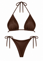 Mocha Brown Set by Nostalgia Swimwear – chocolate brown bikini set, handmade in Canada